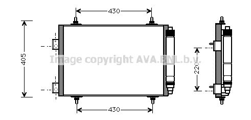 AVA QUALITY COOLING Конденсатор, кондиционер PE5215